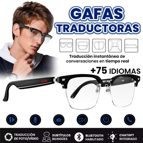 Gafas de traducción inalámbricas con Bluetooth y IA🌍