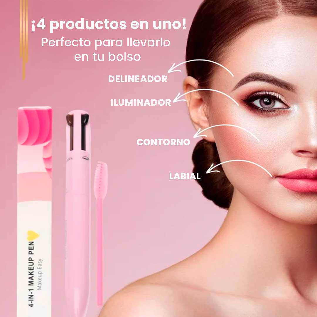 💃👑BOLÍGRAFO 4 EN 1: ¡4 productos en uno, crea un maquillaje completo!