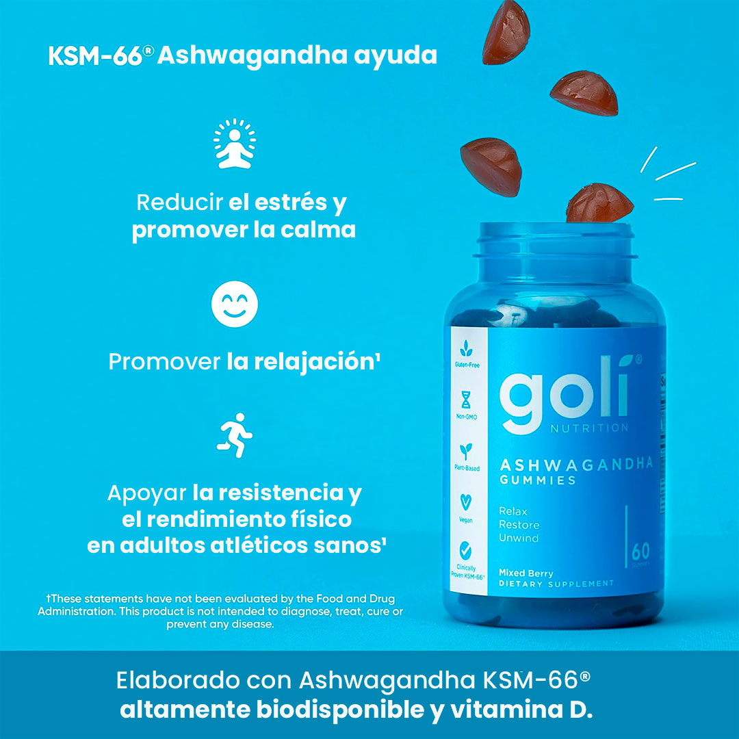 Golí-Gomas con Ashwagandha: Recupera tu energía vital día a día💯🌱