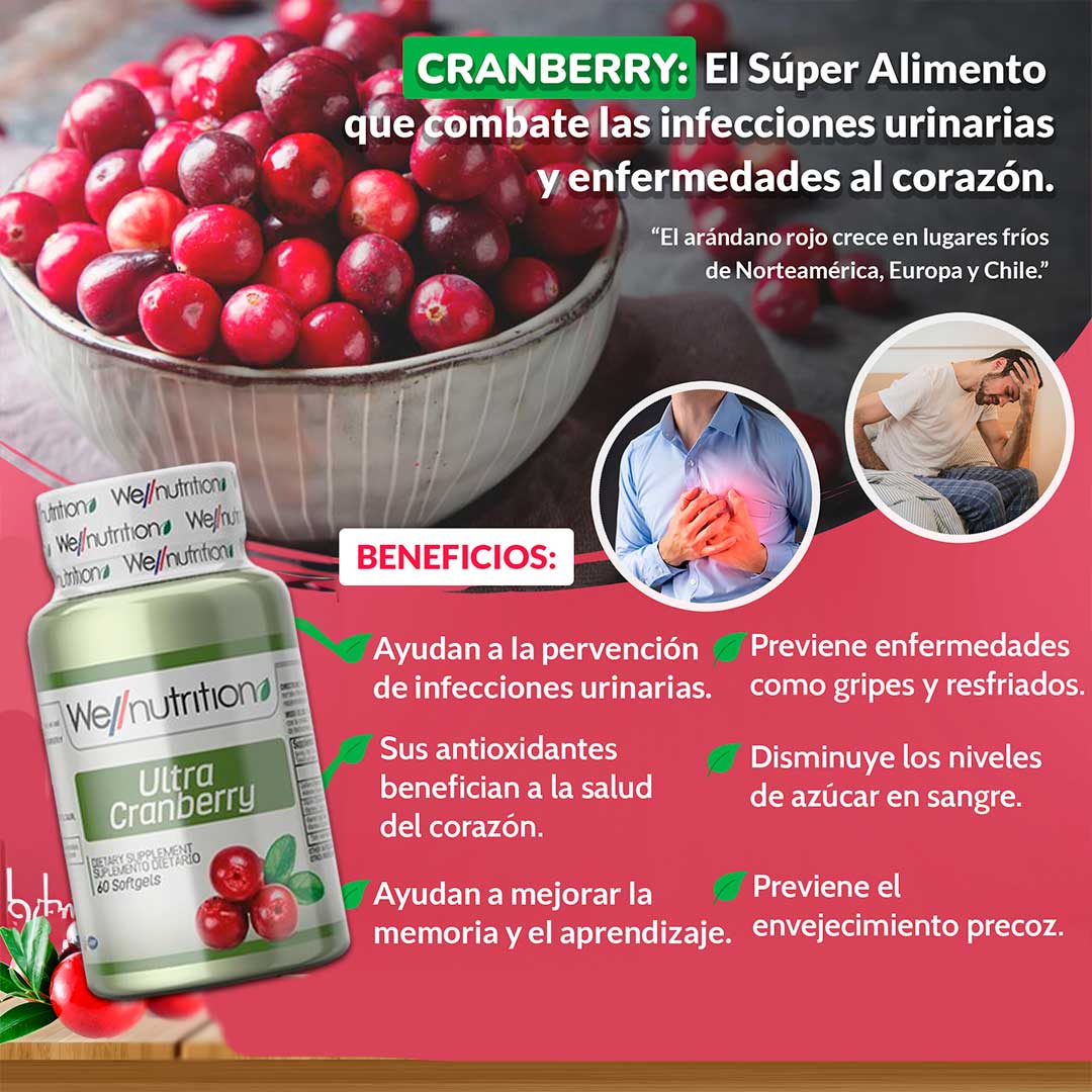 🍒ULTRA CRANBERRY Cápsulas para la Cistitis e infección urinaria