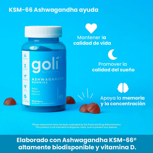 Golí-Gomas con Ashwagandha: Recupera tu energía vital día a día💯🌱