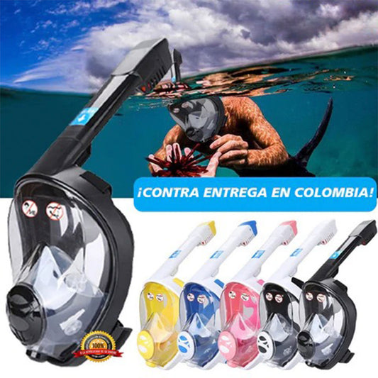 Careta Snorkel® – Máscara de Snorkel 180° con Respiración Total y Antivaho🌊