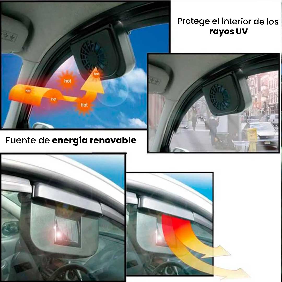 🚘🌞VENTILADOR SOLAR PARA CARRO: ¡Conduce sin sofocarte!