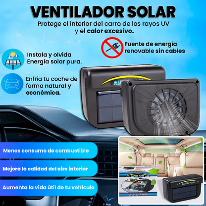 🚘🌞VENTILADOR SOLAR PARA CARRO: ¡Conduce sin sofocarte!