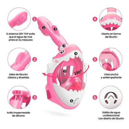 Careta Snorkel® – Máscara de Snorkel 180° con Respiración Total y Antivaho🌊